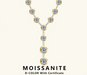 Y-Shaped Moissanite Pendant Necklace with D-Color VVS1 Stones in 925 Sterling Silver