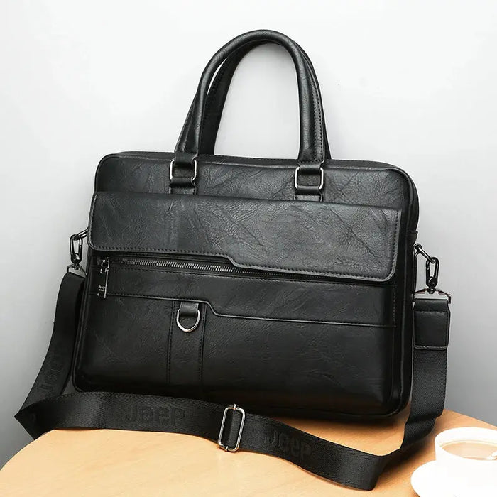 Men’s Business Briefcase – PU Leather Office Work Bag SF