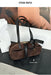Women's Genuine Cowhide Leather Tote Bag – Large Capacity Suede Velvet Shoulder Handbag SF