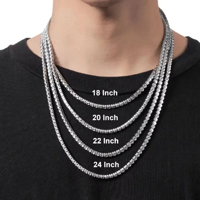 Moissanite Tennis Necklace – GRA Certified S925 Silver Sparkle