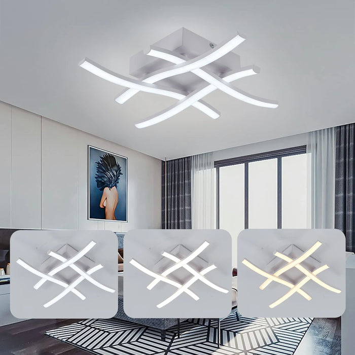 Modern LED Ceiling Light – 24W Surface-Mounted Fixture with 3-Color Modes