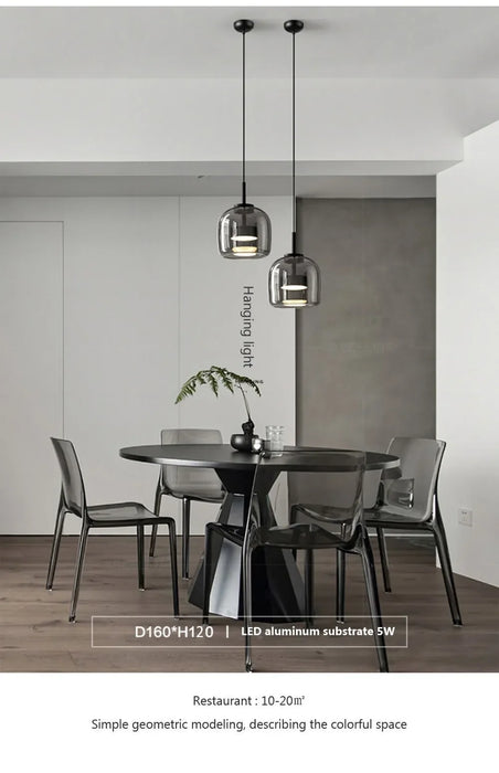 Pendant Light – Nordic Glass Design with Adjustable Height & Warm LED Illumination - Samanta Factory