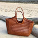 Hand-Woven Tote Bag – French Style Basket Shoulder Bag SF