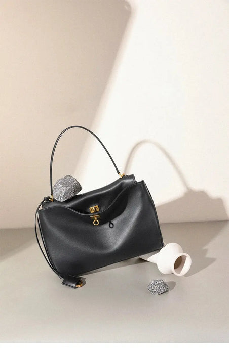 Leather Satchel Bag - Soft Casual Carry SF