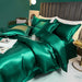 Schpert Rayon Bedding Set – Solid Color Duvet Cover with Pillowcases and Sheet, Twin to King - Samanta Factory