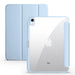 iPad Case with Pen Holder – Trifold PU Leather & Clear Acrylic Hard Back Stand Cover SF