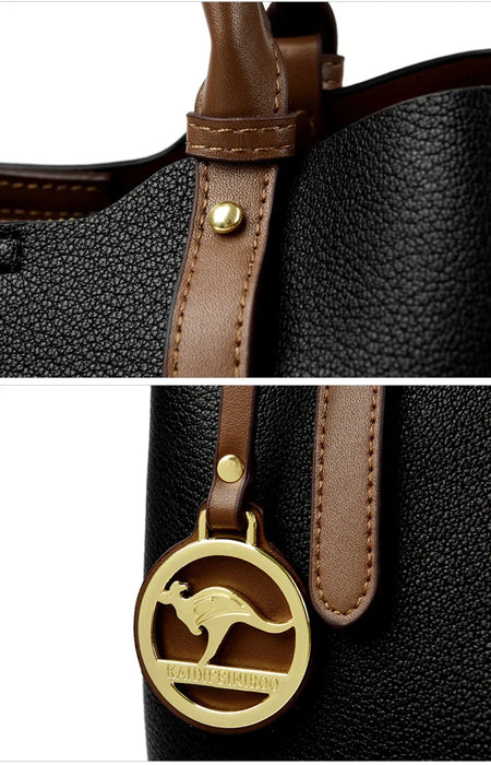 Soft PU Leather Handbag for Women – Luxury Designer Shoulder Tote - Samanta Factory