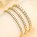 Certified Full Moissanite Bracelet in 925 Sterling Silver with 18K Gold Plating SF