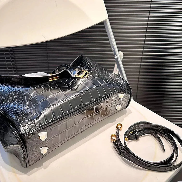 Urban Crossbody Bag - Lock Buckle Minimalist Design