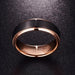 Tungsten Wedding Band – Brushed Black with Rose Gold Interior SF
