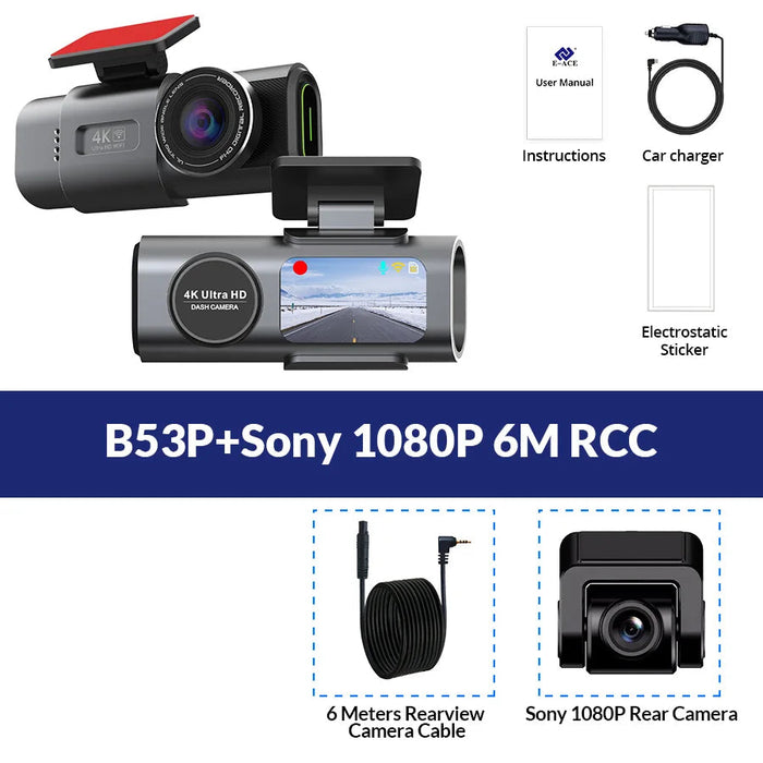 4K Dual Dash Cam – Ultra-Clear Front & Rear Recording Samanta Factory