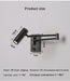 Modern Wall Lamp with Dimmable Switch – Rocker Arm Retractable LED Reading Light - Samanta Factory