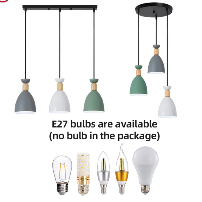Modern Pendant Light – Triple Head Design with E27 Base for Stylish Interiors