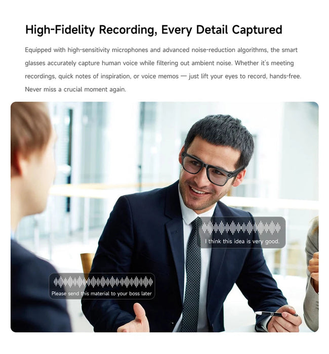 AI Smart Glasses with 6K Camera & Translation – Bluetooth Calling Music Photochromic Eyewear SF