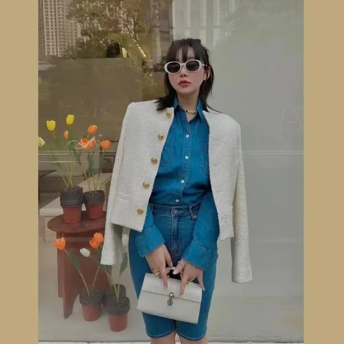 Women’s Leather Baguette Handbag – Minimalist Day Clutch