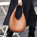 Half-Moon Shoulder Bag – Soft Versatile Leather Handbag for Women - Samanta Factory