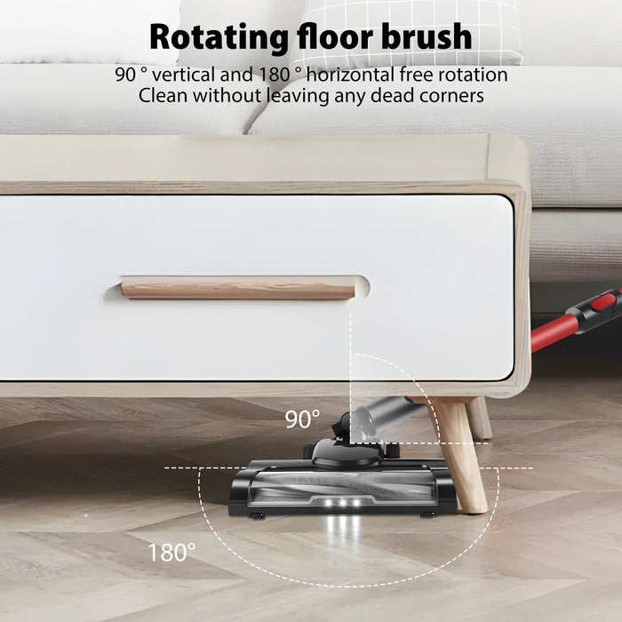 Cordless Vacuum Cleaner – 6-in-1 Stick Vacuum with 15kPa Suction & LED Searchlight