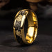 Men’s Tungsten Wedding Band – 18K Gold Plated Finish SF