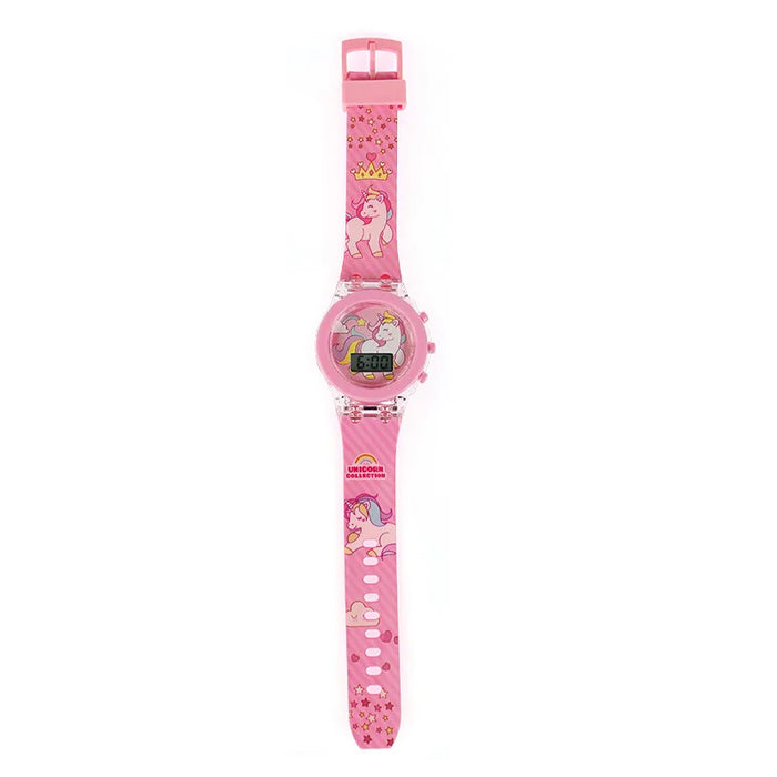 Cartoon Digital Kids Watch – Waterproof Flashing LED Light Watch for Girls & Boys