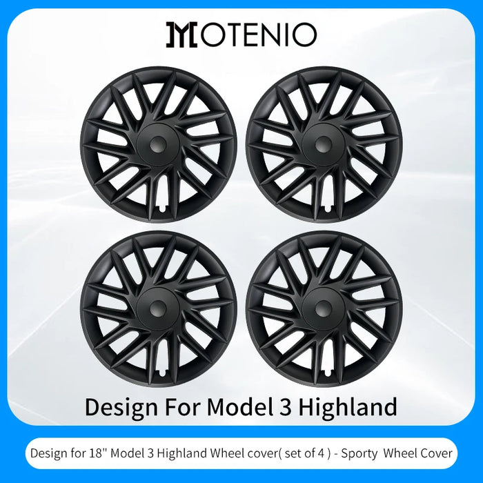 4PCS Wheel Cover Design For Tesla Model 3 Highland 2023-2025 18 Inch Right＆Left Hubcaps Storm Style Wheel Cover Accessories - Samanta Factory
