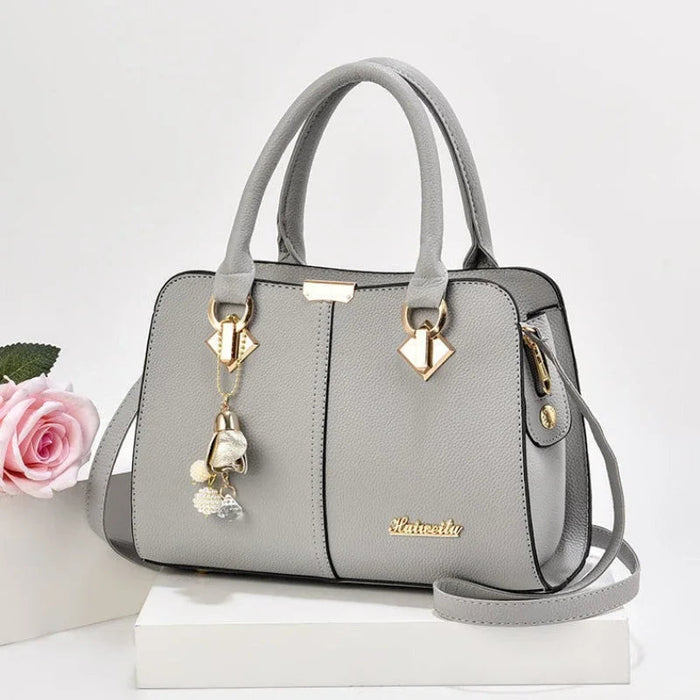 Women’s Large Capacity Boston Handbag – PU Leather Shoulder & Crossbody Tote Bag SF