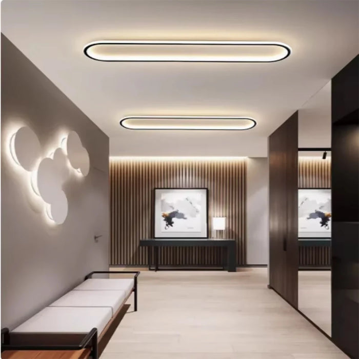 Modern LED Ceiling Light – Long Surface-Mounted Fixture with Dimmable Brightness - Samanta Factory