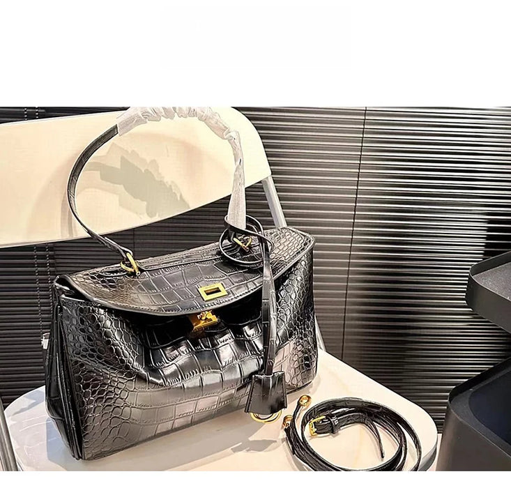 Urban Crossbody Bag - Lock Buckle Minimalist Design