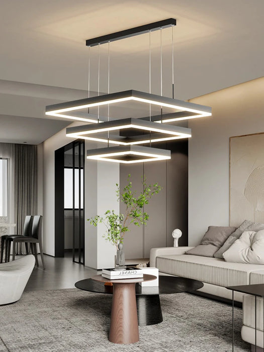 Modern LED Ring Pendant Light – Dimmable Multi-Color Ceiling Fixture for Living & Bedroom Spaces - Samanta Factory