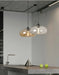 Modern Glass Pendant Light – Elegant LED Ceiling Fixture with Iron Finish - Samanta Factory