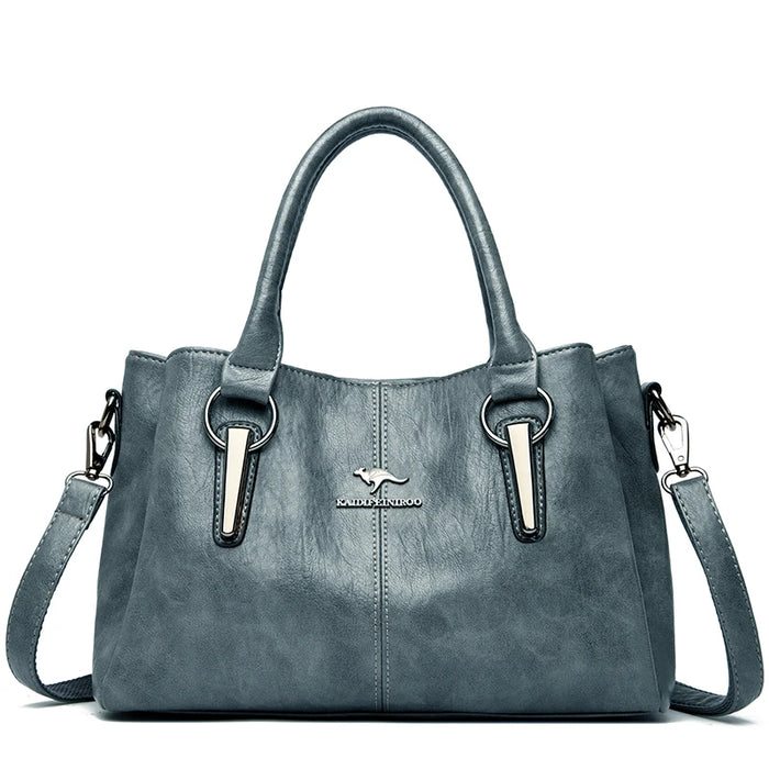 Casual Tote Shoulder & Crossbody Bag – Versatile, Soft PU Leather with Sequined Design - Samanta Factory