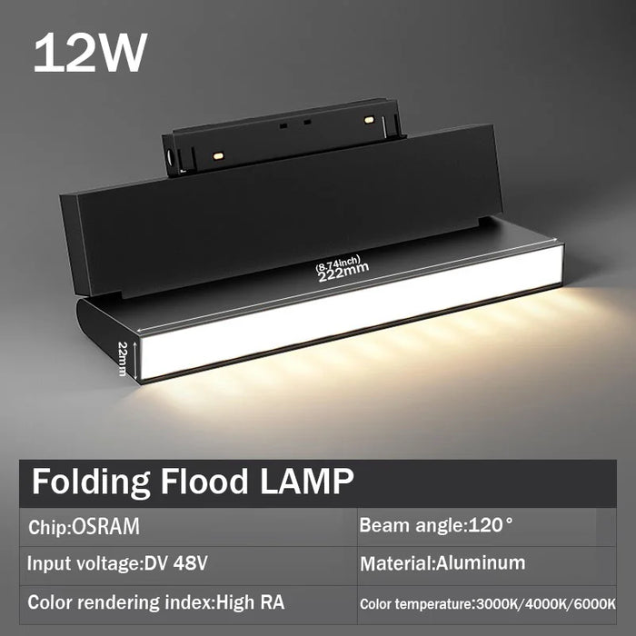 Magnetic LED Track Spotlight – 48V Linear Ceiling Light - Samanta Factory