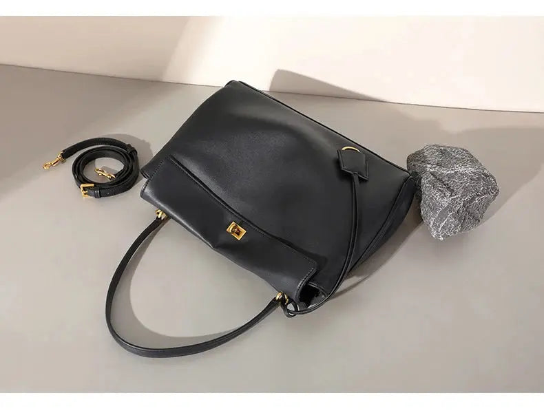 Leather Satchel Bag – Soft Casual Crossbody Style SF
