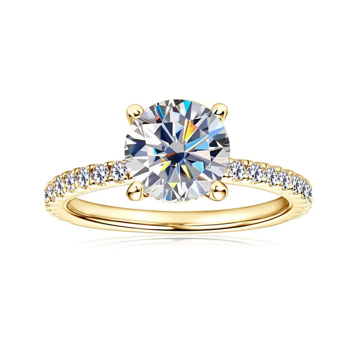 Moissanite Engagement Ring – 2ct D-Color VVS1 in 925 Sterling Silver