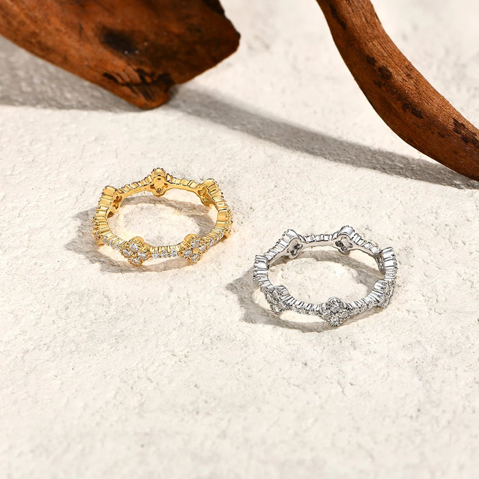 Sterling silver round moissanite wedding band with D-colour stone.