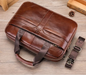 Leather Business Briefcase – Professional 15-Inch Laptop Work Bag SF