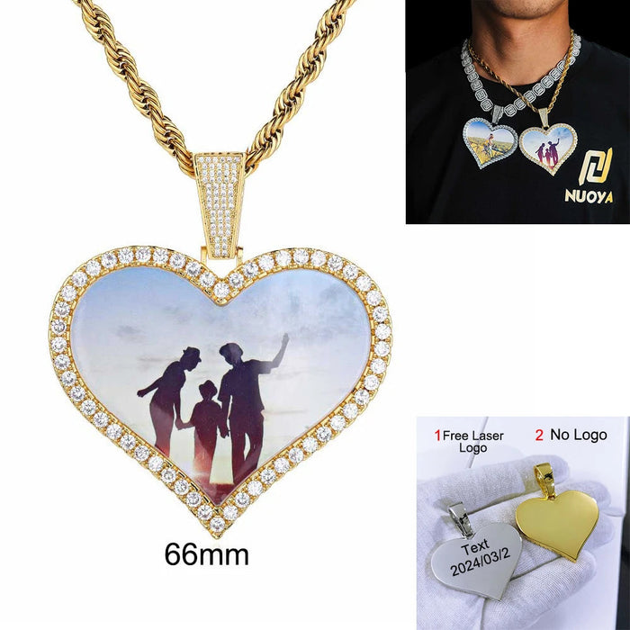 Custom Photo Necklace – Personalized Medallion Picture Pendant Chain SF