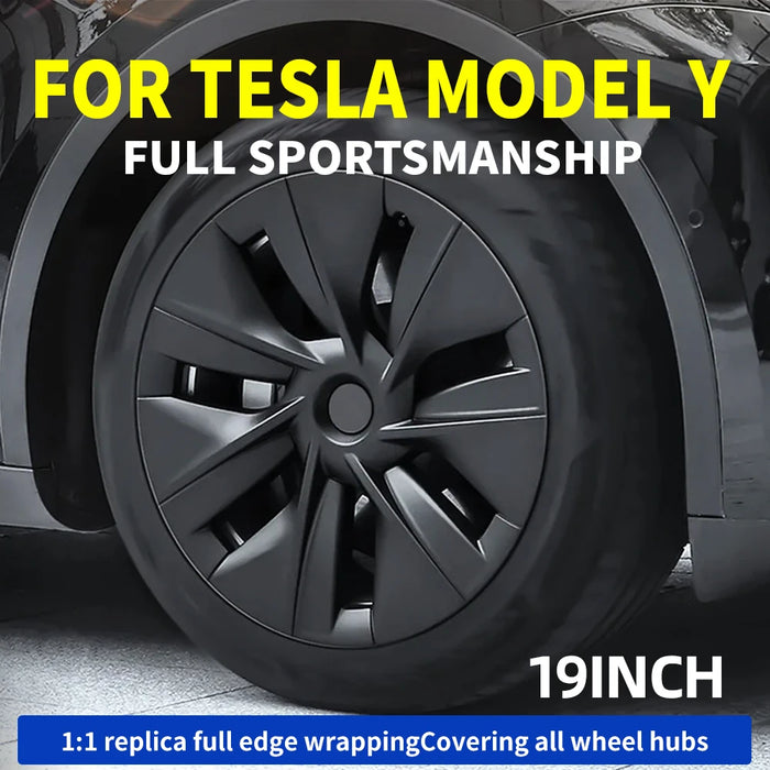 HL 19 Inch Hub Cap for Tesla Model Y 2020-2023 Wheel Hubcap Performance Replacement Wheel Cap Full Rim Cover Accessories - Samanta Factory