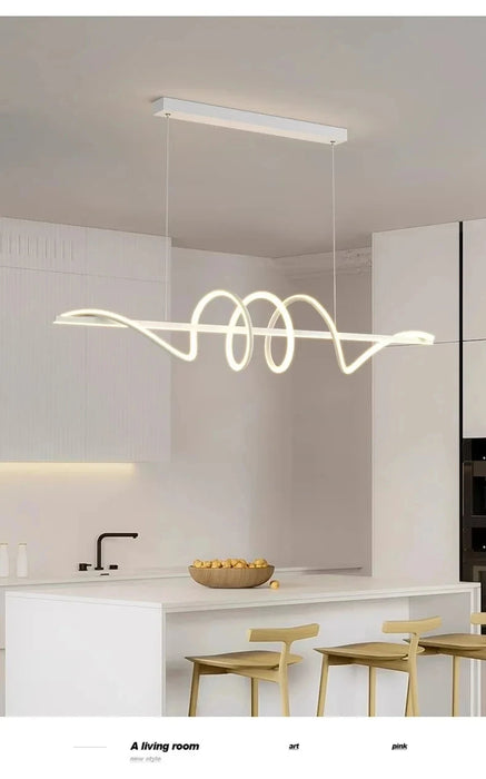Contemporary Aluminum & Acrylic Pendant Chandelier with Adjustable Brightness & Remote - Samanta Factory
