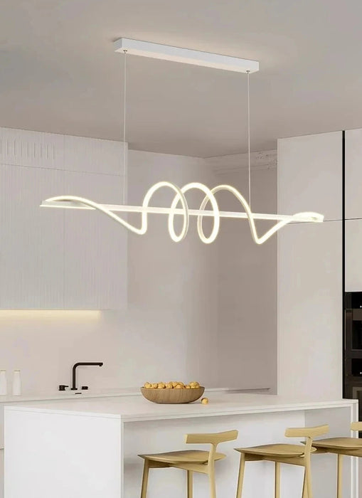 Contemporary Aluminum & Acrylic Pendant Chandelier with Adjustable Brightness & Remote - Samanta Factory