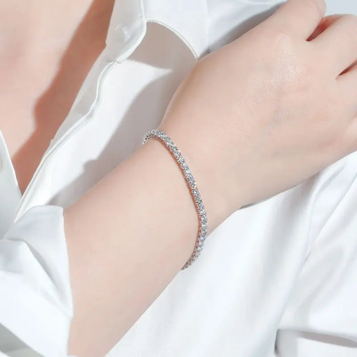 Luxury D Color Round Cut Bracelet for Men & Women - Samanta Factory