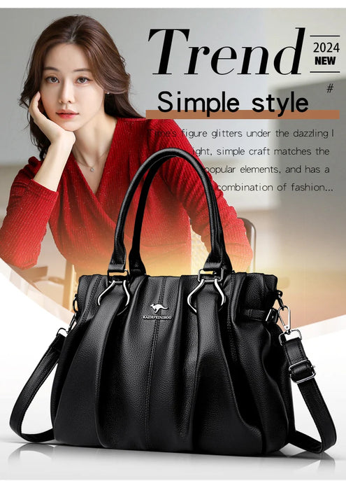Luxury Casual Tote Bag for Women – High-Quality Soft Leather Designer Handbag & Purse - Samanta Factory