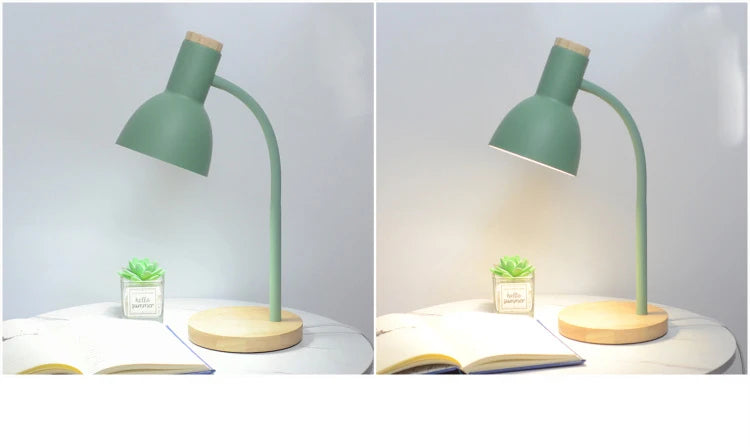 Wooden Desk Lamp – Elegant Design with E27 Socket for Soft, Eye-Friendly Lighting - Samanta Factory