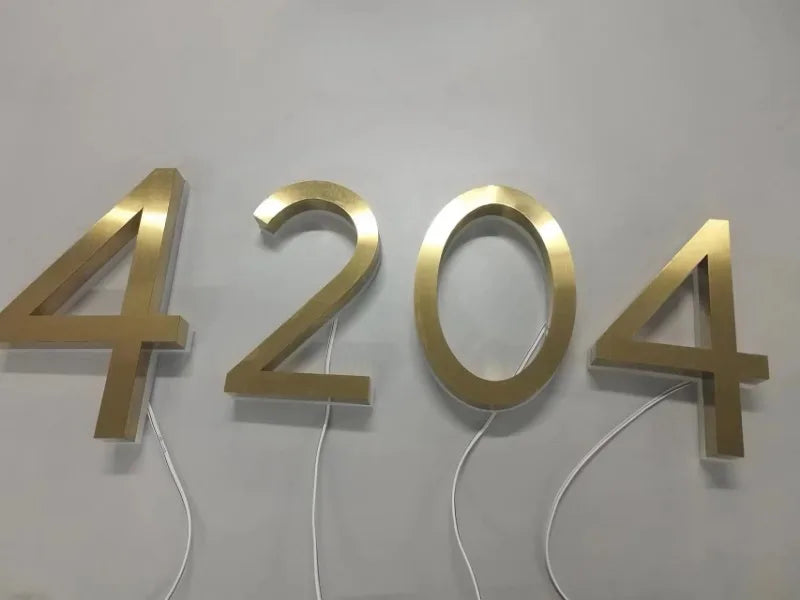 LED House Numbers – Backlit Stainless Steel Address Sign SF