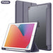 iPad 10.2" Case with Pencil Holder – Trifold Stand Clear Back Auto Sleep/Wake Cover SF