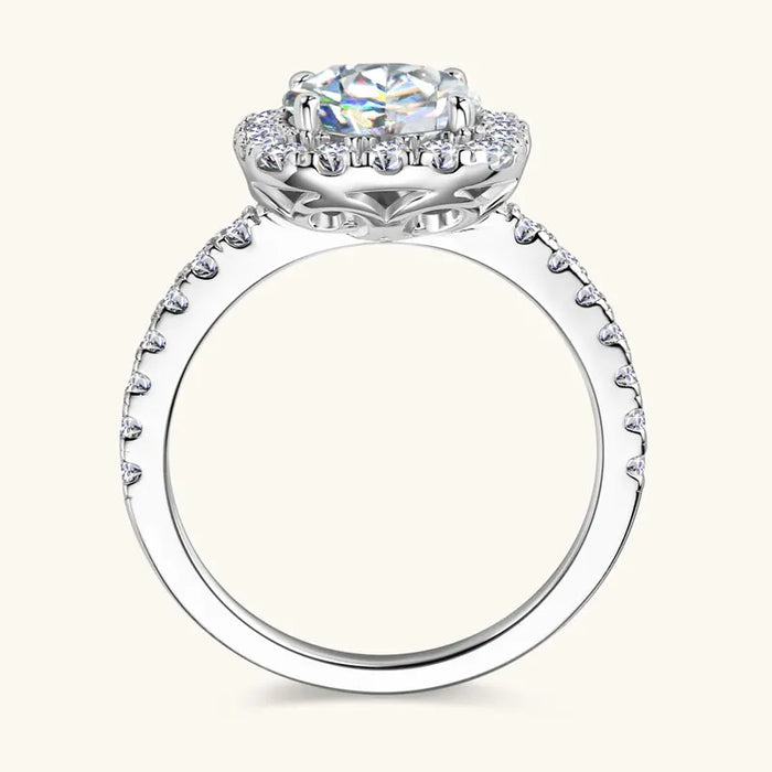Moissanite Engagement Ring – 2ct D-Color VVS1 in 925 Sterling Silver