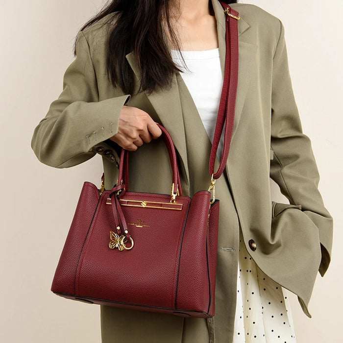 Women’s Tote Bag – Soft Microfiber Leather Casual Handbag with Zipper Closure - Samanta Factory