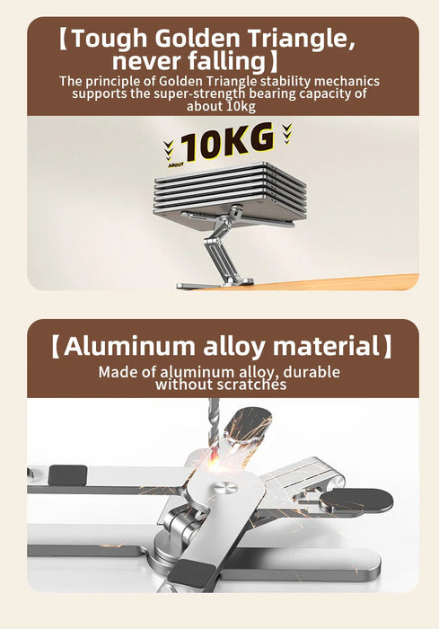 Foldable Laptop Stand 360°Rotation Notebook Table Aluminum Alloy Holder Portable Book Tablet Bracket with Heat Dissipation SF