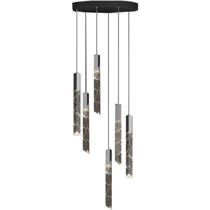 Modern Pendant Light – Luminous Acrylic with Brushed Aluminum Finish - Samanta Factory