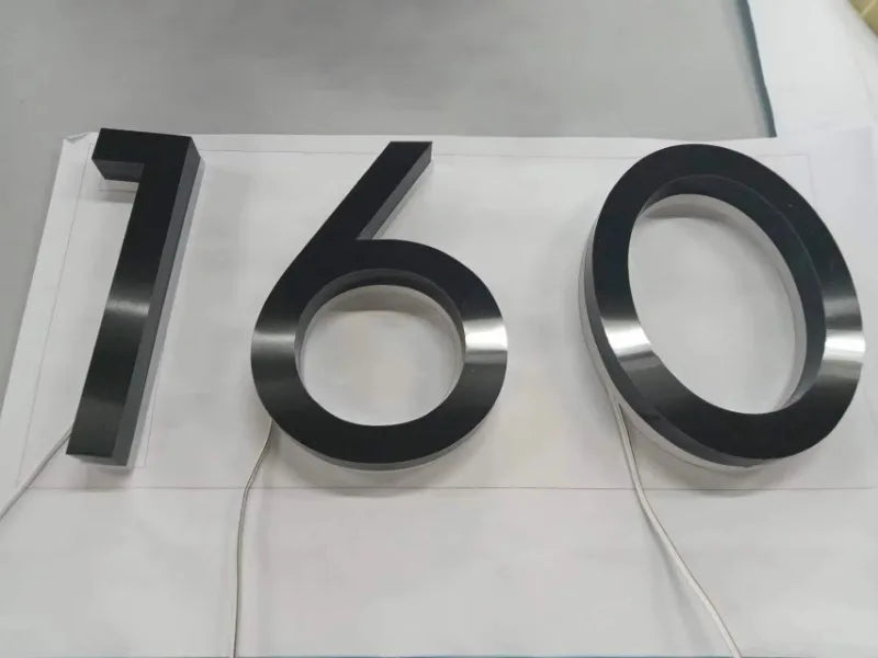 LED House Numbers – Backlit Stainless Steel Address Sign SF