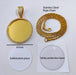 Personalized Bling Circle Necklace with Engraving – Memory Jewelry for Men & Women SF